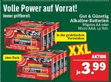 Alkaline-Batterien Angebote von Gut & Günstig bei Marktkauf Schwabach für 3,99 €