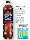 Pepsi Cola Zero Angebote von Pepsi bei E center Waghäusel für 0,88 €