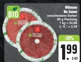 Bio Salami Angebote von Wiltmann bei E center Fürth für 1,99 €