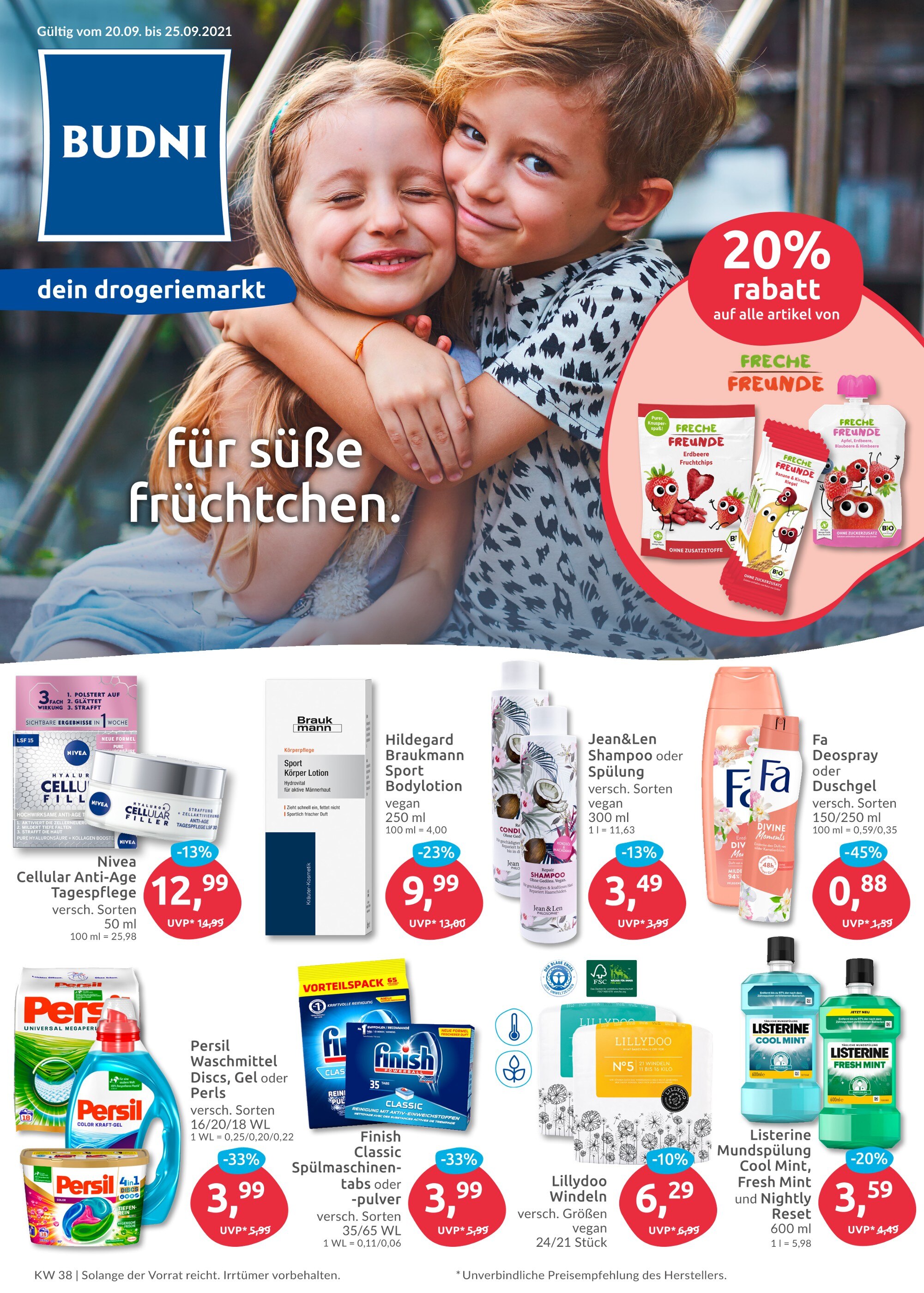 BUDNI Prospekt für Oldenburg mit 8 Seiten BUDNI Prospekt für Oldenburg: "BUDNI - Dein Drogeriemarkt", 8 Seiten, 20.09.2021 - 25.09.2021