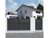 Portail aluminium gris anthracite "Vento" - L. 3 m x H. 1,60 m à Brico Dépôt dans Cabrerets