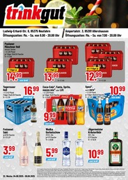 Trinkgut Prospekt für Freising mit 4} Seiten Trinkgut Prospekt für Freising: "Aktuelle Angebote", 4 Seiten, 04.08.2025 - 09.08.2025