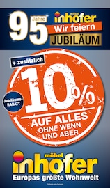 Aktueller Möbel Inhofer Möbel & Einrichtung Prospekt in Uttenweiler und Umgebung, "95 JAHRE JUBILÄUM" mit 12 Seiten, 30.03.2026 - 11.04.2026