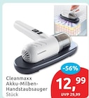 Akku-Milben-Handstaubsauger von Cleanmaxx für 12,99 € bei budni im Angebot Akku-Milben-Handstaubsauger von Cleanmaxx im aktuellen budni Prospekt