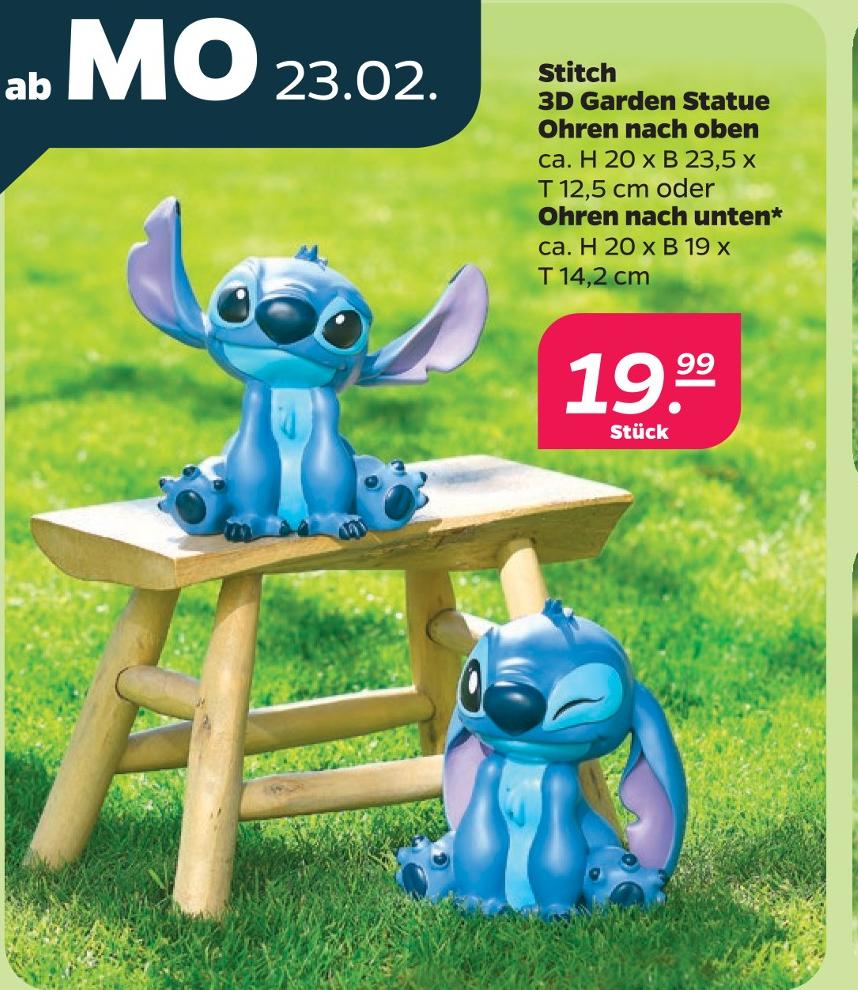 Stitch 3D Garden Statue Ohren nach oben