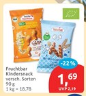 Kindersnack von Fruchtbar für 1,69 € bei budni im Angebot Kindersnack von Fruchtbar im aktuellen budni Prospekt