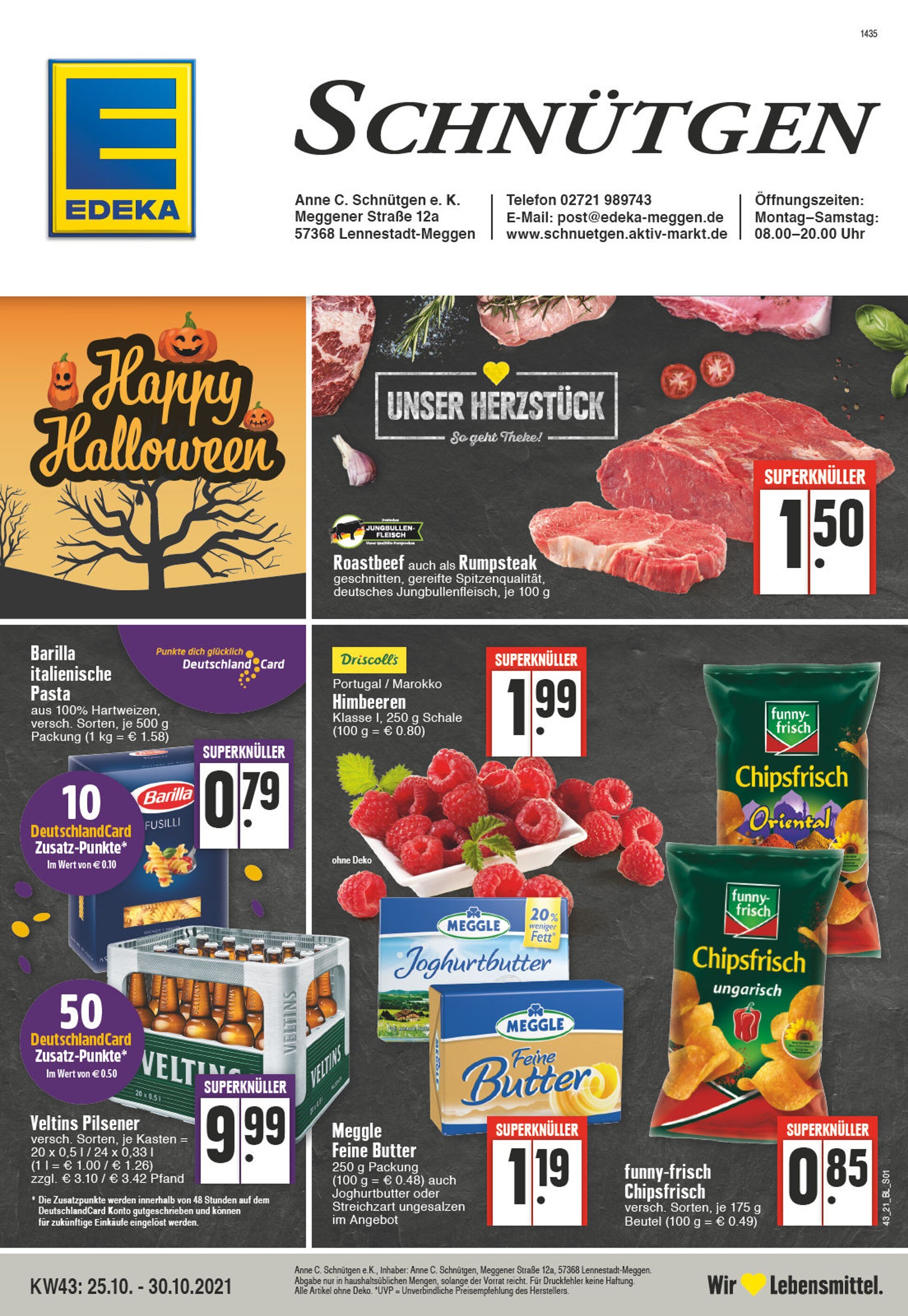 EDEKA Prospekt für Finnentrop mit 24 Seiten EDEKA Prospekt für Finnentrop: "Aktuelle Angebote", 24 Seiten, 25.10.2021 - 30.10.2021