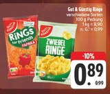 Rings for Friends Paprika im Angebot bei E center in Bayreuth Rings for Friends Paprika Angebote von Gut & Günstig bei E center Bayreuth für 0,89 €