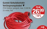 Gummi-Schutzkontakt-Verlängerungskabel im V-Markt Prospekt Gummi-Schutzkontakt-Verlängerungskabel von  im aktuellen V-Markt Prospekt für 26,99 €