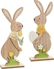 Filzaufsteller, Hase mit Halstuch & Tulpe/Ei, natur-gelb-grün (24 cm) bei dm-drogerie markt im Heide Prospekt für 3,45 €