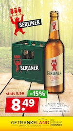 Berliner Pilsener im Getränkeland Prospekt in Rostock Aktueller Getränkeland Prospekt mit Berliner Pilsener, "Die Getränkekönner", Seite 11
