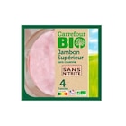 Jambon supérieur - CARREFOUR BIO - Carrefour Jambon supérieur - CARREFOUR BIO à 5,29 € dans le catalogue Carrefour