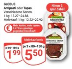 Aktuelle Tomaten Angebote bei GLOBUS in Duisburg Aktuelles Antipasti Angebot bei GLOBUS in Duisburg ab 1,99 €
