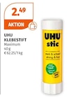 KLEBESTIFT im Angebot bei Müller in Ulm KLEBESTIFT Angebote von UHU bei Müller Ulm für 2,49 €
