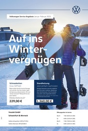 Aktueller Volkswagen Prospekt mit Eis, "Auf ins Wintervergnügen", Seite 1