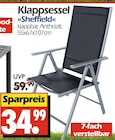 Klappsessel im Angebot bei Wreesmann in Bautzen Klappsessel Angebote von Sheffield bei Wreesmann Bautzen für 34,99 €