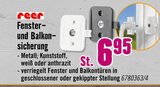 Bauelemente im Hornbach Prospekt Fenster- und Balkonsicherung von reer im aktuellen Hornbach Prospekt für 6,95 €