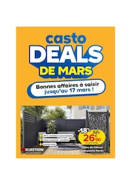 Prospectus Castorama à Sartrouville, "casto DEALS DE MARS", 1 page, 25/02/2025 - 17/03/2025