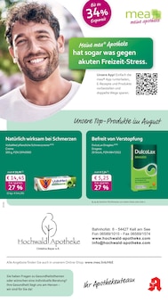 mea - meine apotheke Prospekt der KW 34 "Unsere August-Angebote" Aktueller mea - meine apotheke Prospekt "Unsere August-Angebote" Seite 1 von 4 Seiten