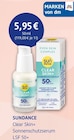 Clear Skin+ Sonnenschutzserum LSF 50+ bei dm-drogerie markt im Neu-Ulm Prospekt für 5,95 €