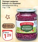 Rotkraut Angebote von Thüringer Landgarten bei GLOBUS Erfurt für 1,29 €