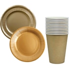 SUR TOUTE LA VAISSELLE À JETER ASSORTIE OR OU ARGENT : SOUS ASSIETTES Ø 30 CM, ASSIETTES Ø 23 CM ET GOBELETS 20 CL - CARREFOUR HOME en promo chez Carrefour Fréjus