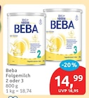 BEBA Folgemilch 2 oder 3 von Nestlé für 14,99 € bei budni im Angebot BEBA Folgemilch 2 oder 3 von Nestlé im aktuellen budni Prospekt