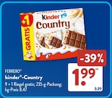 Kinder Country von Ferrero im aktuellen ALDI SÜD Prospekt für 1,99 €
