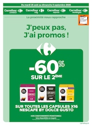 Prospectus Carrefour Proximité : «J'peux pas, J'ai promos !» avec 18 pages, 25/08/2026 - 06/09/2026 Catalogue Carrefour Proximité en cours à La Roche-sur-le-Buis et aux alentours : «J'peux pas, J'ai promos !» avec 18 pages, valable du 25/08/2026 au 06/09/2026