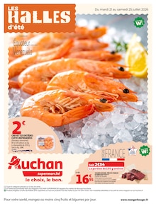 Catalogue Auchan Supermarché à Toulouse cette semaine, valable du 21/07/2026 au 27/07/2026 Prospectus Auchan Supermarché à Toulouse, "Les Halles d'été", 8 pages de promos valables du 21/07/2026 au 27/07/2026