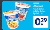 Alpighurt von MILSANI für 0,29 € bei ALDI SÜD im Angebot Alpighurt von MILSANI im aktuellen ALDI SÜD Prospekt