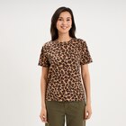 T-shirt coton col rond manches courtes ficelle femme dans le catalogue La Halle