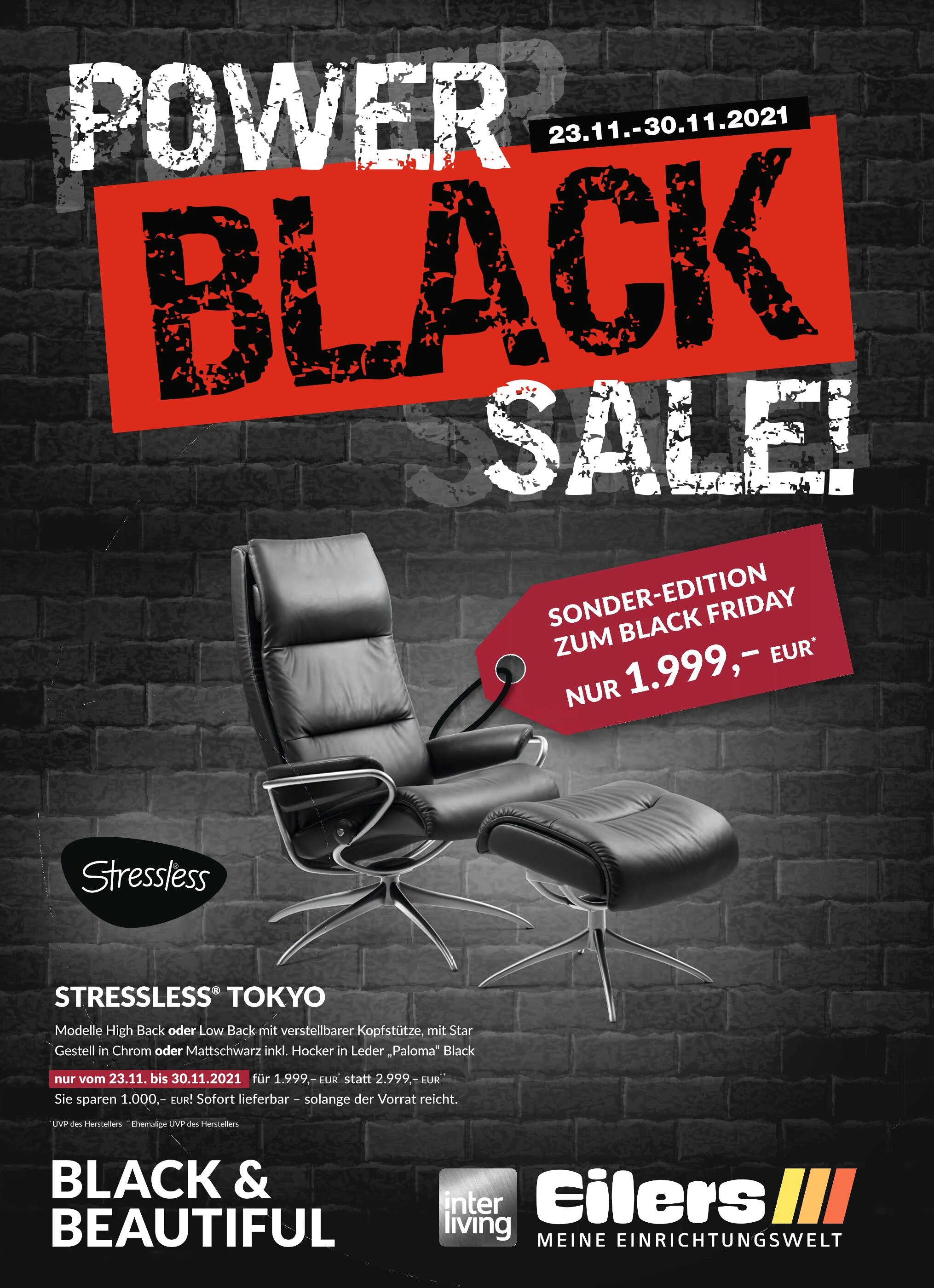 Möbel Eilers Prospekt für Oldenburg mit 20 Seiten Möbel Eilers Prospekt für Oldenburg: "POWER BLACK SALE!", 20 Seiten, 23.11.2021 - 30.11.2021