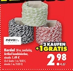 Kordel von NOVOO BASIC für 2,98 € bei Mäc-Geiz im Angebot Kordel von NOVOO BASIC im aktuellen Mäc-Geiz Prospekt