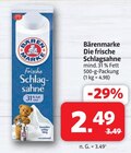 Die frische Schlagsahne Angebote von Bärenmarke bei Markant Nordwest Aurich für 2,49 €