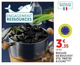 Moules de Bouchot STG "PRETES A CUIRE" - U Express à Limoges Moules de Bouchot STG "PRETES A CUIRE" en promo chez U Express Limoges à 3,35 €
