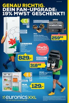 EURONICS Zetel Prospekt der aktuellen Woche, gültig von 10.06.2026 bis 21.06.2026 Aktueller EURONICS Zetel Prospekt "GENAU RICHTIG. DEIN FAN-UPGRADE: 19% MWST. GESCHENKT." mit 12 Seiten