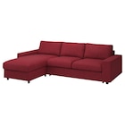 3er-Bettsofa mit Récamiere mit breiten Armlehnen/Lejde rot/braun mit breiten Armlehnen/Lejde rot/braun Angebote von VIMLE bei IKEA Bielefeld für 1.599,00 €