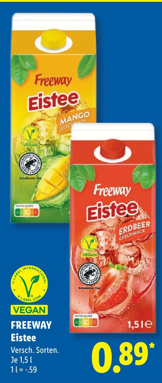 Eistee Mango Geschmack