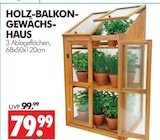 HOLZ-BALKON-GEWÄCHS-HAUS Angebote bei Wreesmann Stendal für 79,99 €