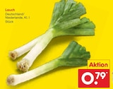 Lauch für 0,79 € bei Netto Marken-Discount im Angebot Lauch im aktuellen Netto Marken-Discount Prospekt