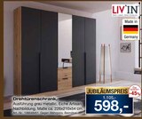 Schlafzimmerschrank im Möbel Inhofer Prospekt Drehtürenschrank von LIV'IN im aktuellen Möbel Inhofer Prospekt für 598,00 €