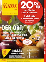 Netto Marken-Discount Prospekt für Ulm: "20% auf frisches Obst und Gemüse", 4 Seiten, 18.11.2024 - 23.11.2024