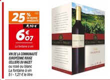 Vin rouge IGP Pays d'OC Merlot 6 Bouteilles de 25cl - Super U, Hyper U, U  Express 