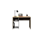 Bureau home office - Finition blanc et imitation chêne avec 1 partie rangement - Gautier office à 69,99 € dans le catalogue Bureau Vallée