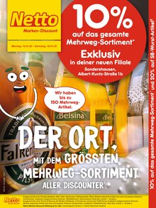 Netto Marken-Discount Prospekt "10% auf das gesamte Mehrweg-Sortiment" mit  Seiten (Sondershausen)