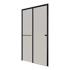 Porte de douche coulissante verre trempé 8 mm noir mat l. 118 à 120 x H. 200 cm en promo chez Brico Dépôt Aix-en-Provence à 139,00 €