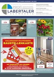 Labertaler Fachmarkt Prospekt für Abensberg mit 8 Seiten Labertaler Fachmarkt Prospekt für Abensberg: "Ihr starker Baumarkt vor Ort!", 8 Seiten, 07.06.2025 - 19.06.2025