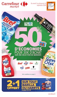 Prospectus Carrefour Market de la semaine "LE MOIS DES MOIS" avec 1 pages, valide du 03/09/2024 au 15/09/2024 pour Montesson et alentours