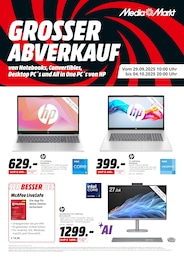 MediaMarkt Saturn Prospekt für Stuttgart mit 2 Seiten MediaMarkt Saturn Prospekt für Stuttgart: "GROSSER ABVERKAUF", 2 Seiten, 29.09.2025 - 04.10.2025